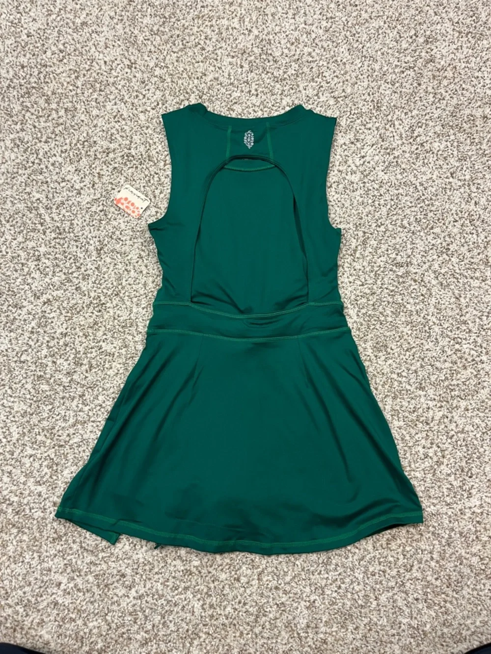 Free People Heritage Green Backless Tank Dress with shorts and pockets - Picture 2 of 7
